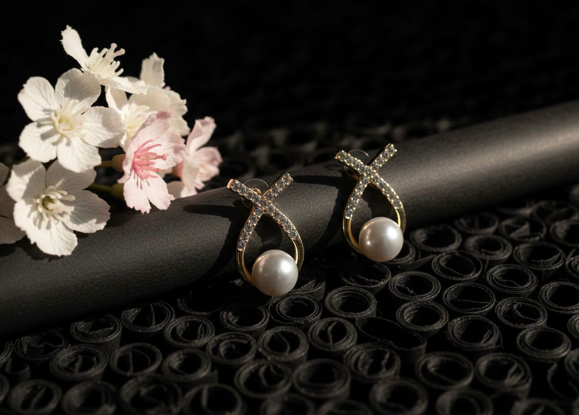 Crystal Pearl Drop Earrings