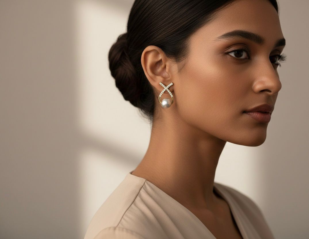 Crystal Pearl Drop Earrings