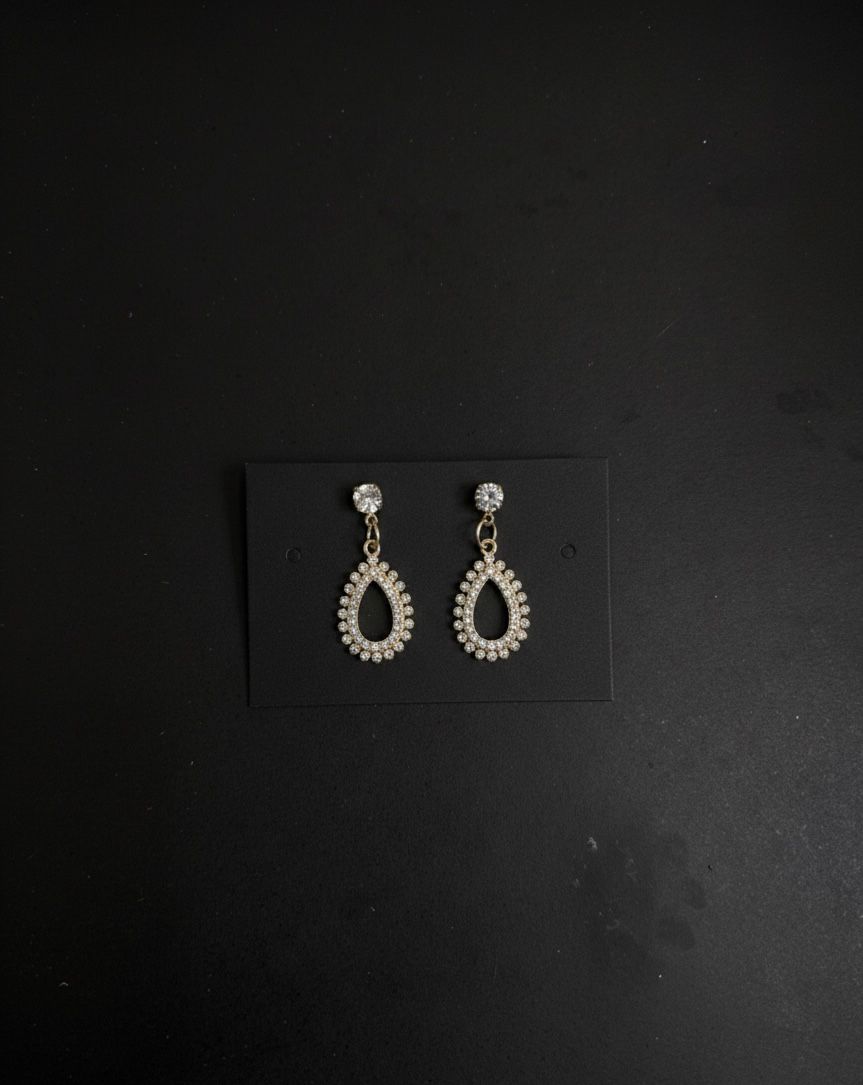 Crystal Teardrop Dangle Earrings