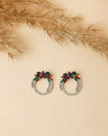 Colorful Crystal Hoop Statement Earrings