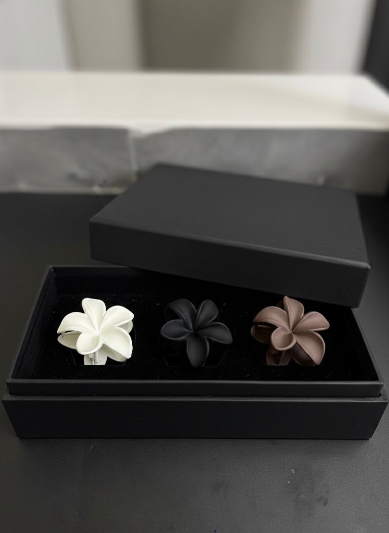 Floral Hair Claw Clip Set