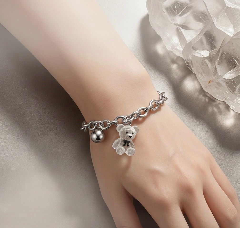 Cute Teddy Charm Bracelet